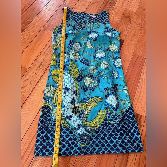 LILLY PULITZER Stephanie Koi Fish Print Sleeveless Sheath Dress Womens Sz 4 READ - Picture 11 of 14